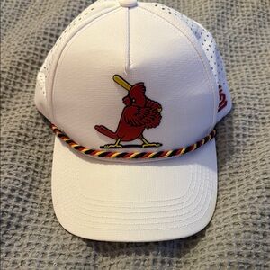 White Baseball Cap with Cardinal Logo